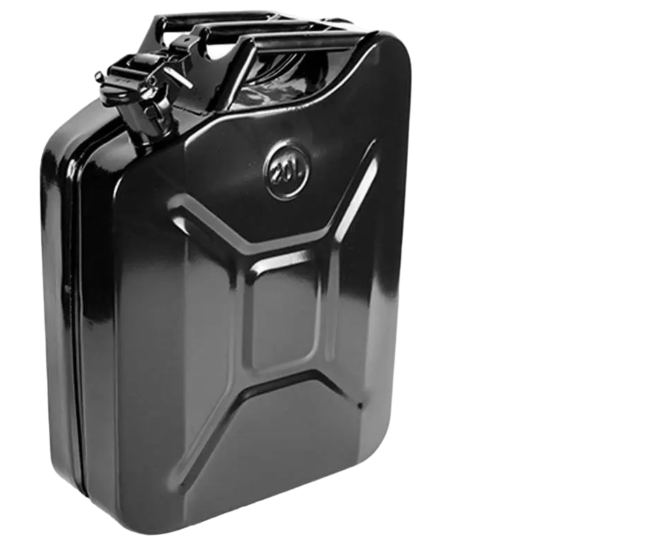 Каністра металева для палива 20 л чорний глянець Poputchik